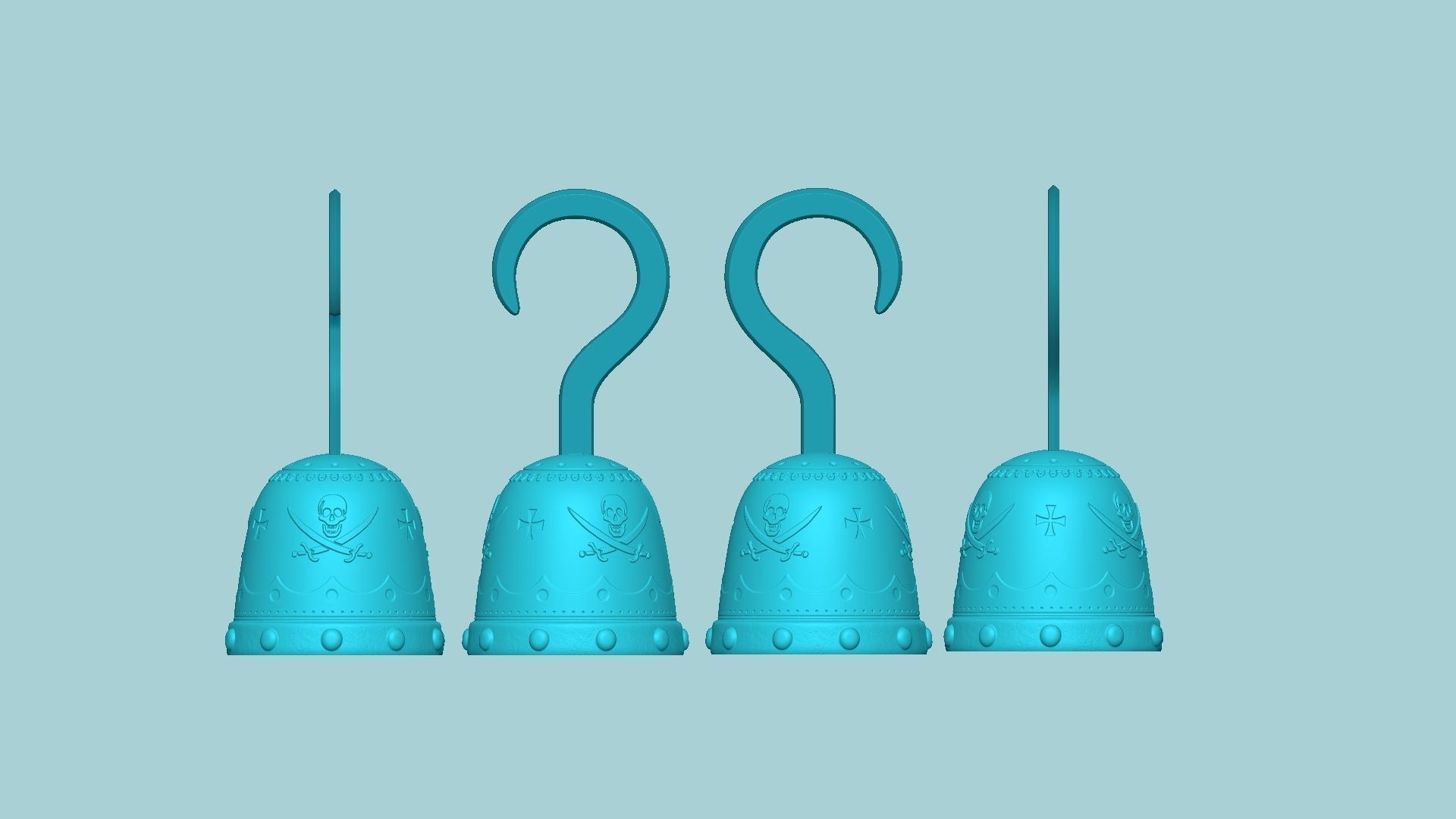 Real Size Pirate Hook - Cosplay Fantasy Costume Easy Print 3D print model_8