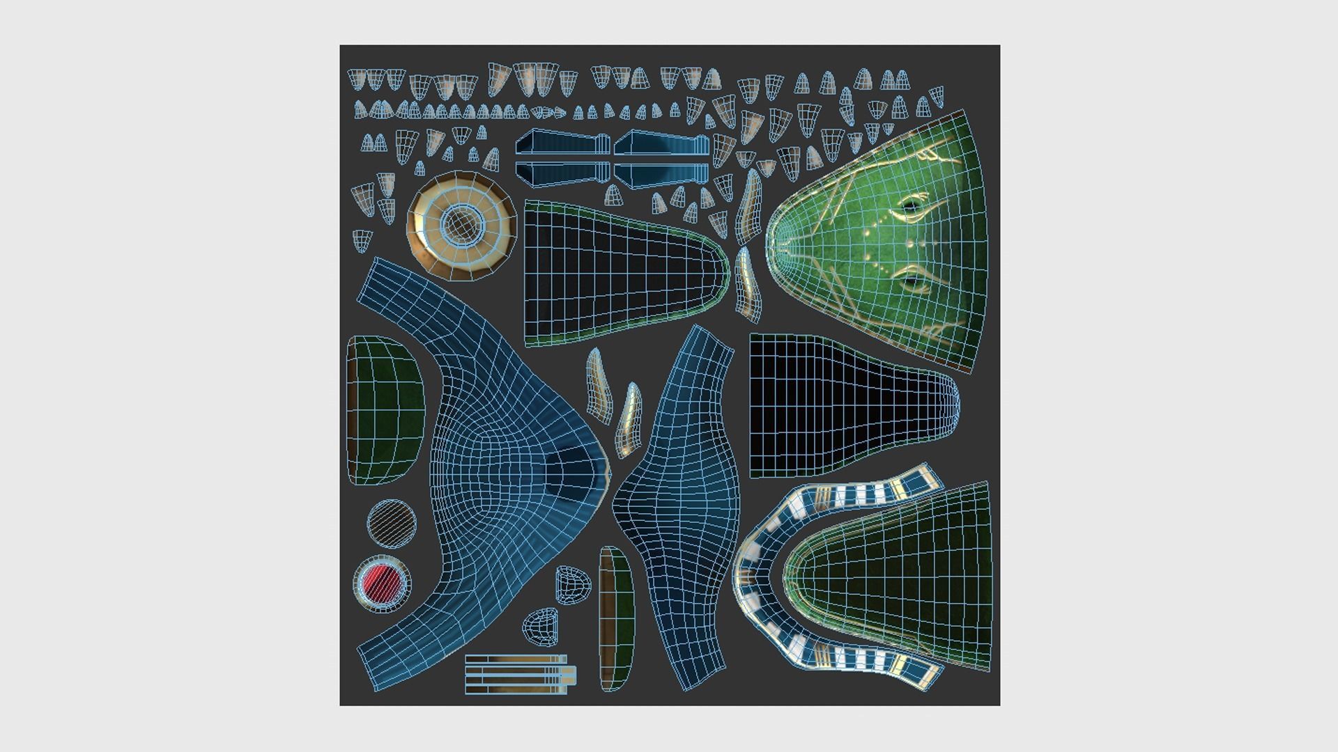 Sobek Mask A10 - Egyptian Gods Character Clothing Low-poly 3D model_5