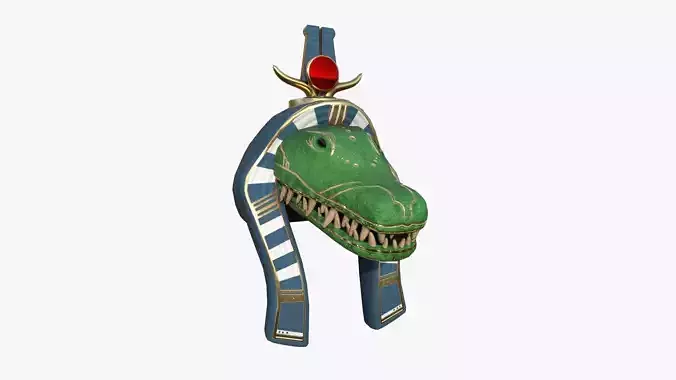 Sobek Mask A10 - Egyptian Gods Character Clothing Low-poly 3D model