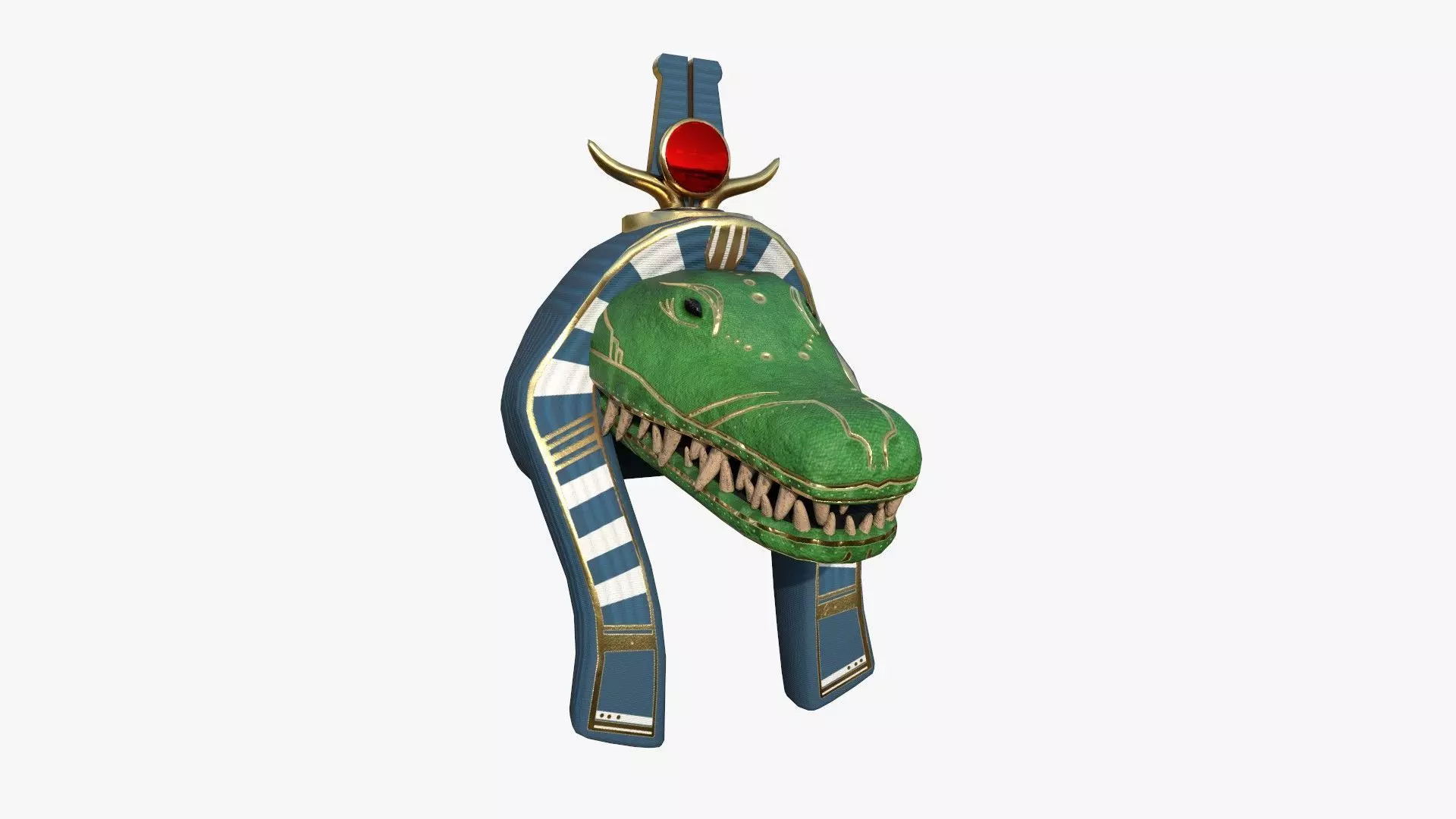 Sobek Mask A10 - Egyptian Gods Character Clothing Low-poly 3D model_0