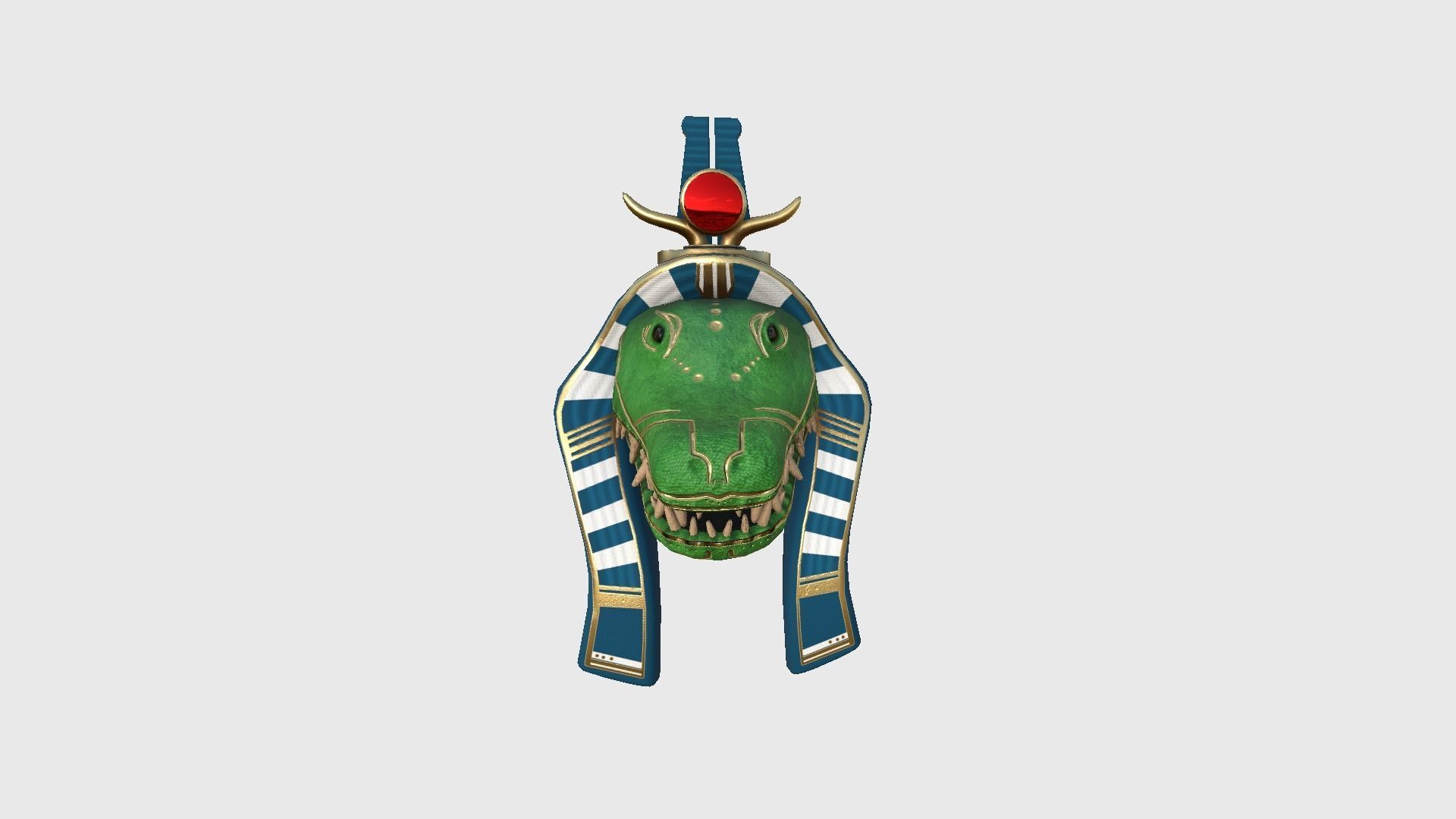 Sobek Mask A10 - Egyptian Gods Character Clothing Low-poly 3D model_1
