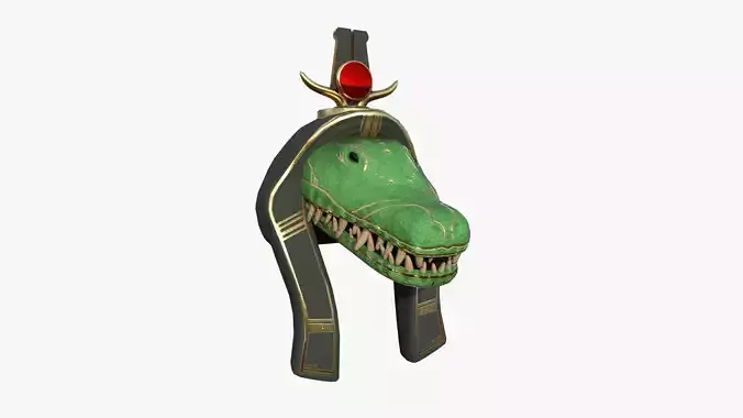 Sobek Mask A09 - Egyptian Gods Character Clothing Low-poly 3D model