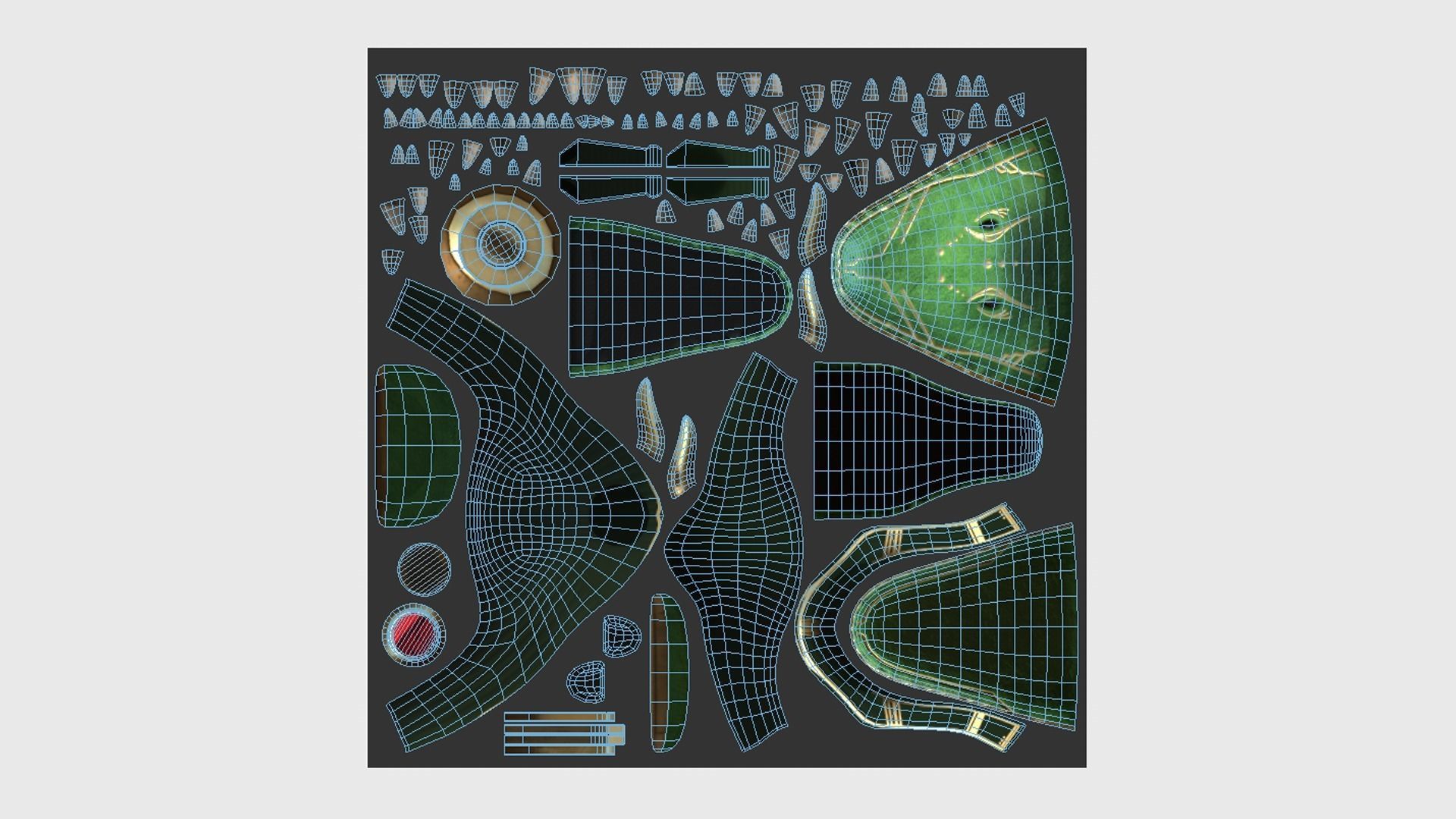 Sobek Mask A09 - Egyptian Gods Character Clothing Low-poly 3D model_5