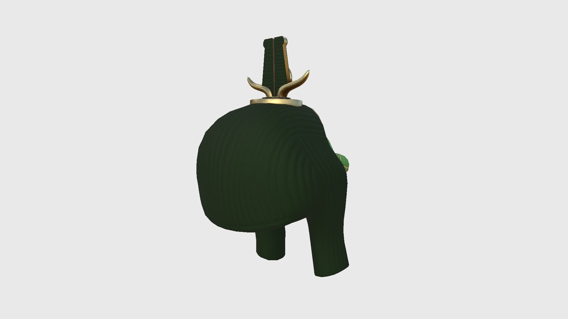 Sobek Mask A09 - Egyptian Gods Character Clothing Low-poly 3D model_3