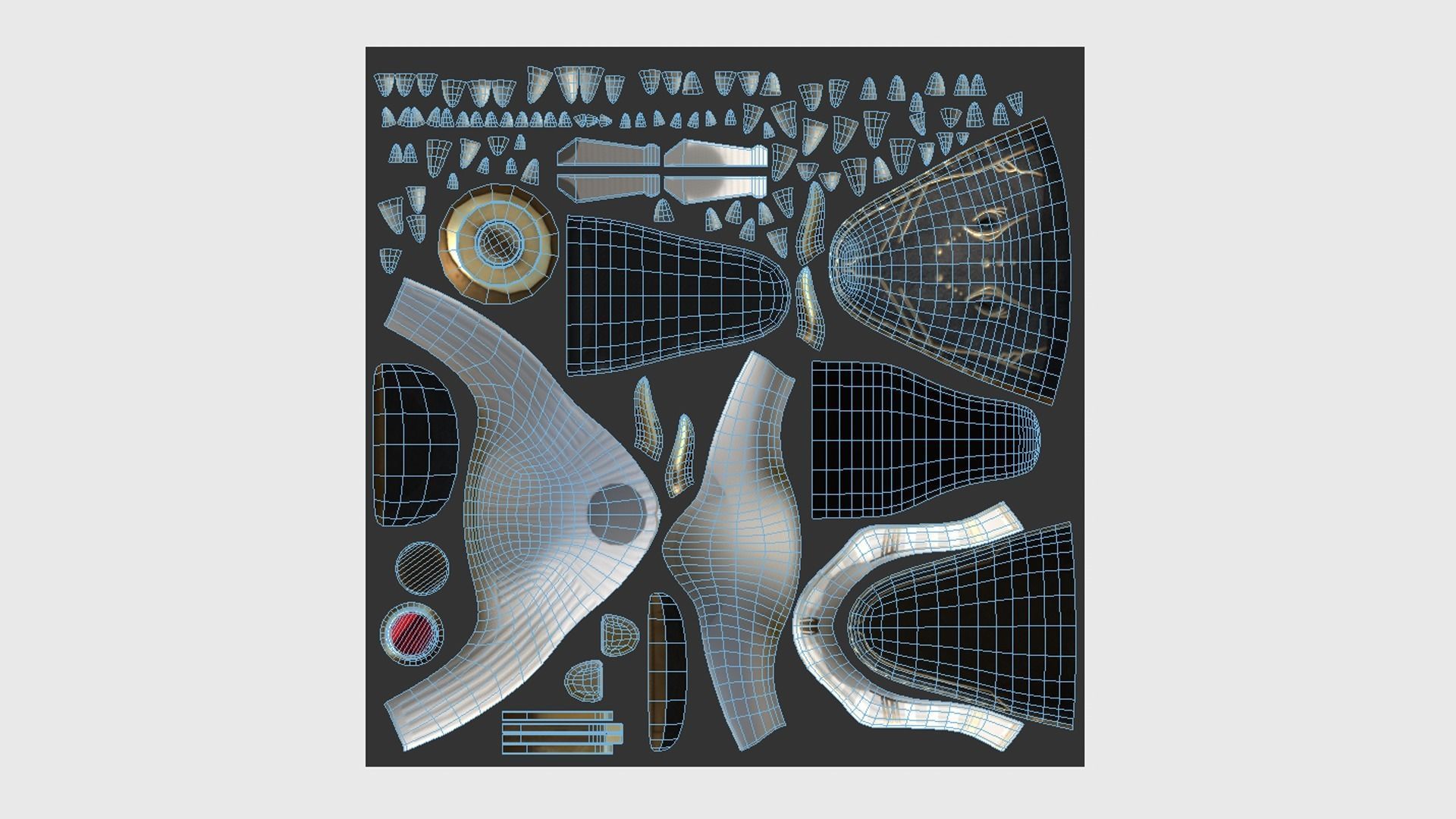 Sobek Mask A08 - Egyptian Gods Character Clothing Low-poly 3D model_5