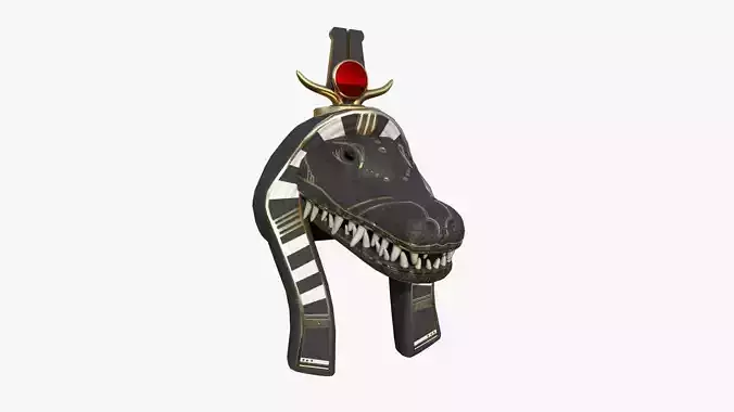 Sobek Mask A07 - Egyptian Gods Character Clothing Low-poly 3D model