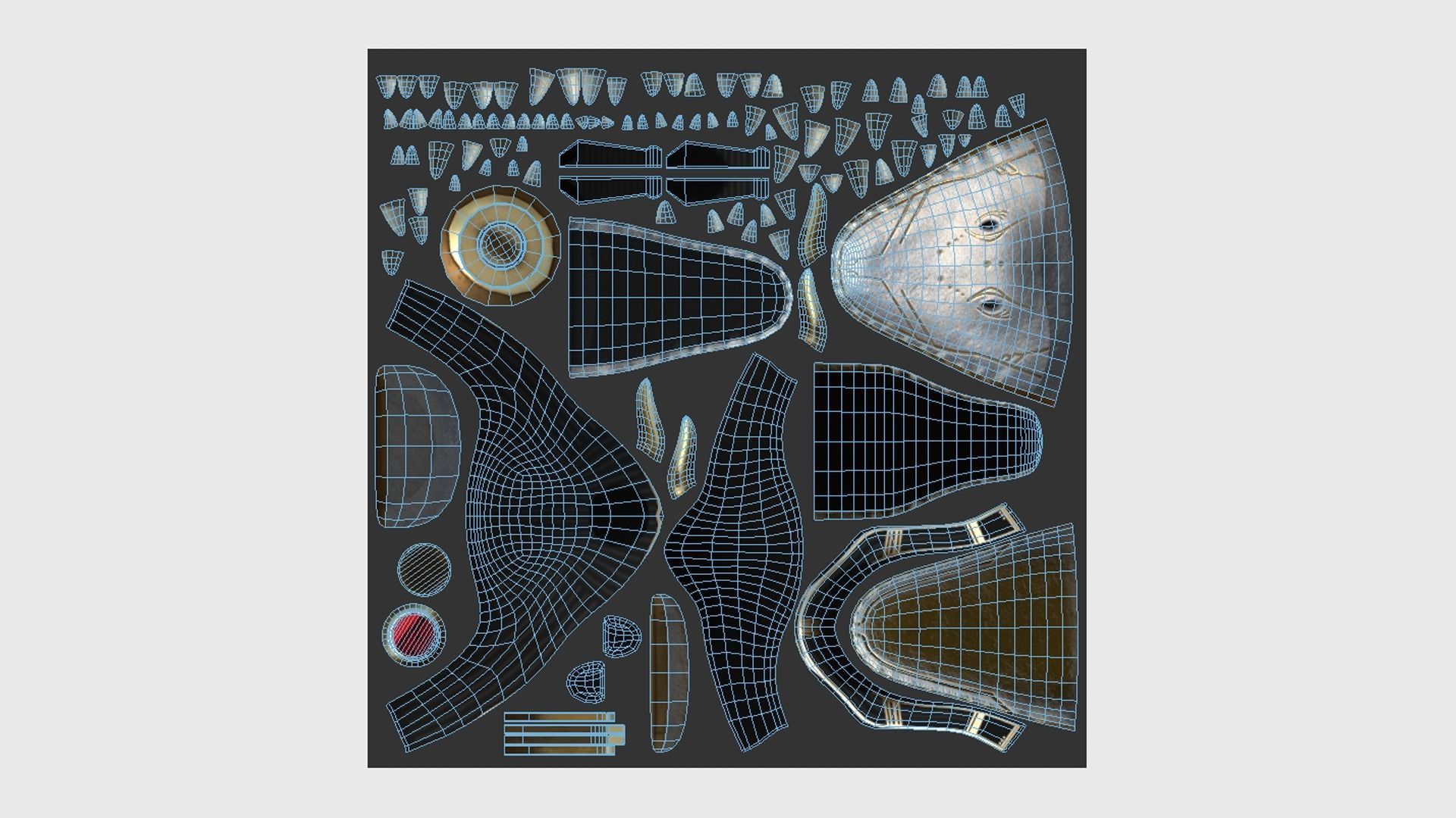 Sobek Mask A06 - Egyptian Gods Character Clothing Low-poly 3D model_5