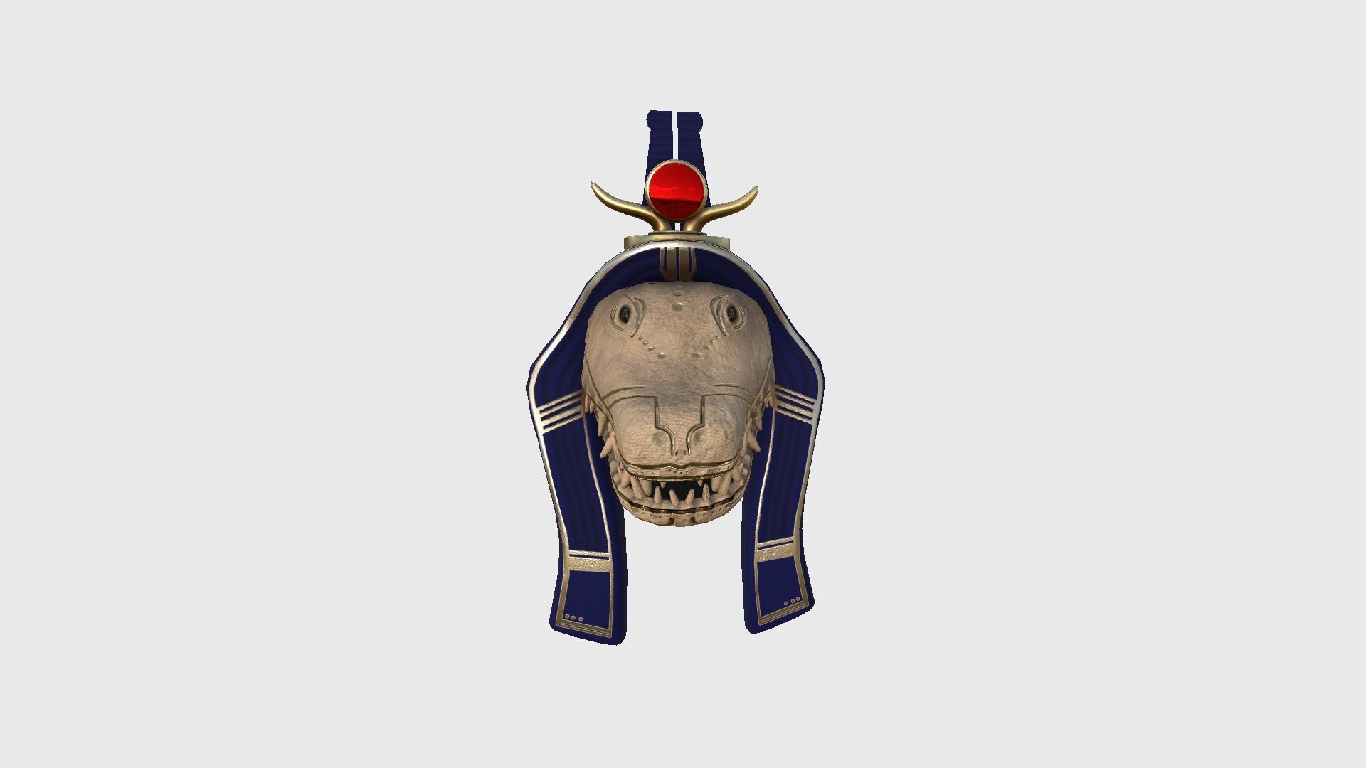 Sobek Mask A05 - Egyptian Gods Character Clothing Low-poly 3D model_1