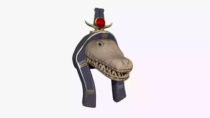 Sobek Mask A05 - Egyptian Gods Character Clothing Low-poly 3D model