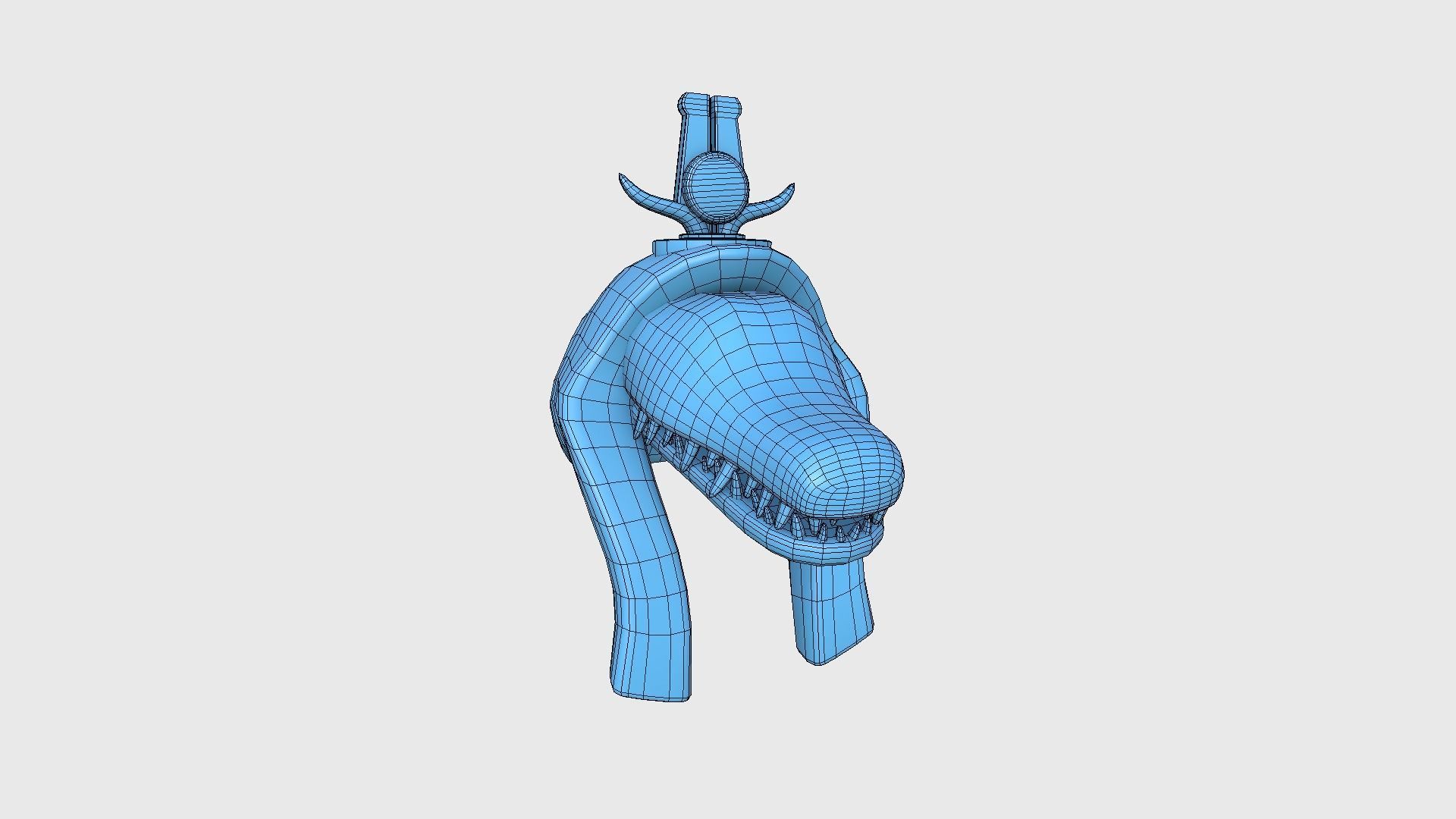 Sobek Mask A05 - Egyptian Gods Character Clothing Low-poly 3D model_19