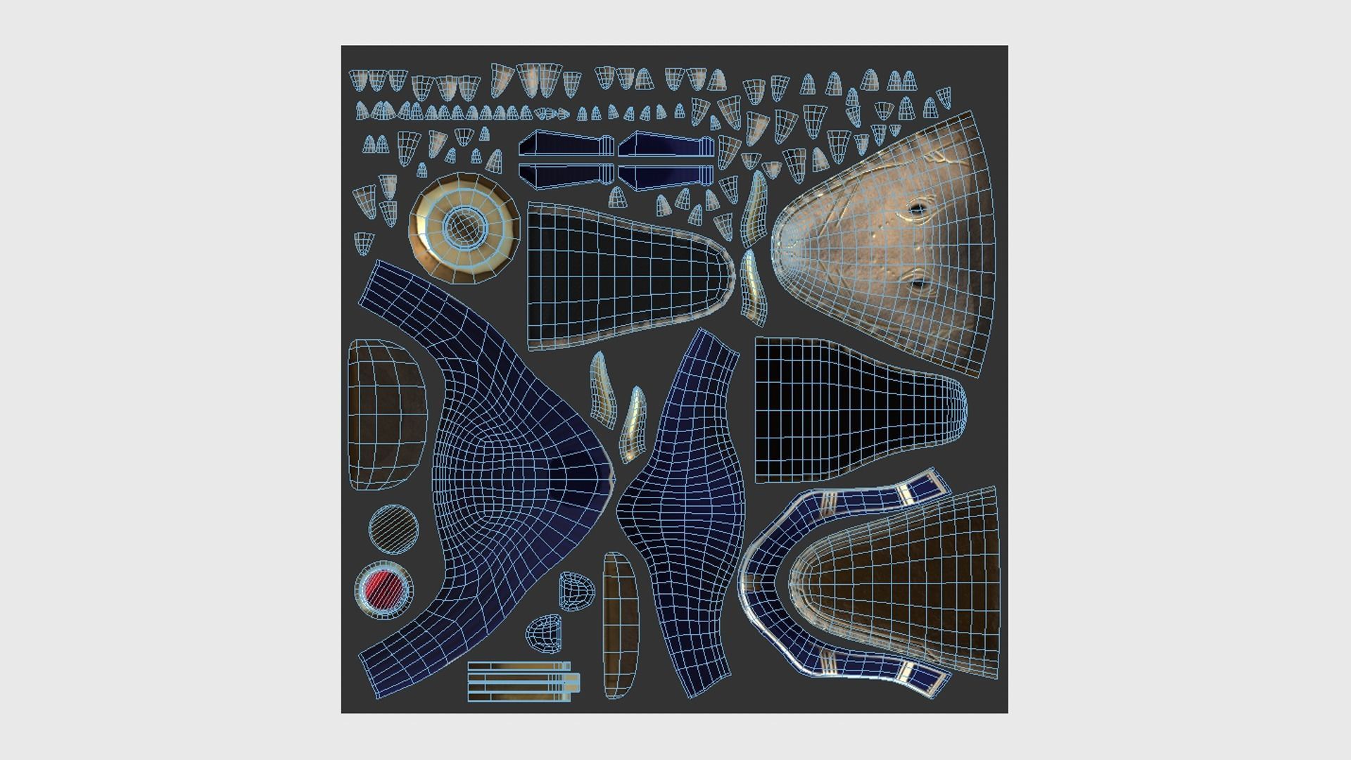 Sobek Mask A05 - Egyptian Gods Character Clothing Low-poly 3D model_5