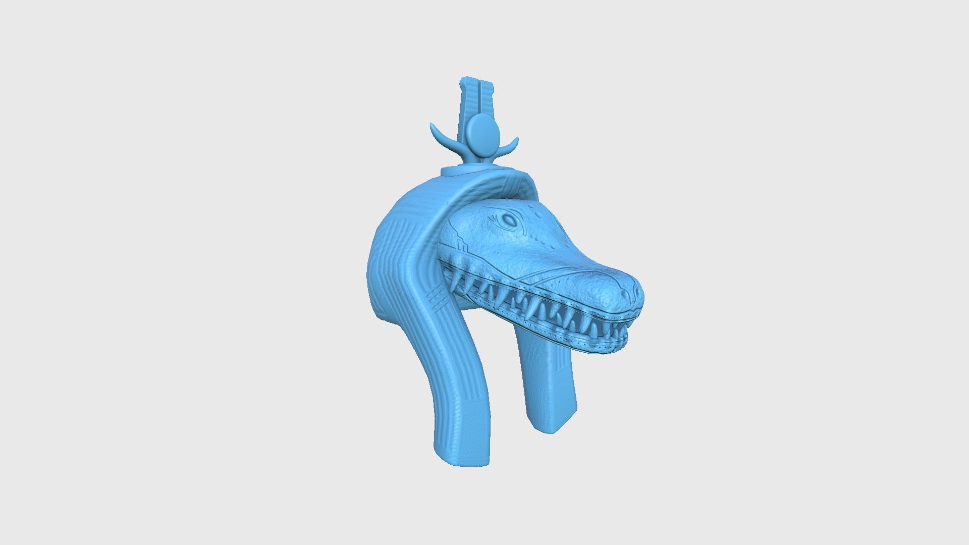 Sobek Mask A05 - Egyptian Gods Character Clothing Low-poly 3D model_11