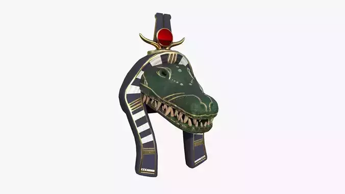 Sobek Mask A04 - Egyptian Gods Character Clothing Low-poly 3D model