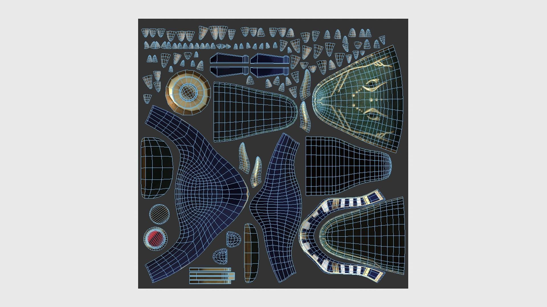 Sobek Mask A04 - Egyptian Gods Character Clothing Low-poly 3D model_5