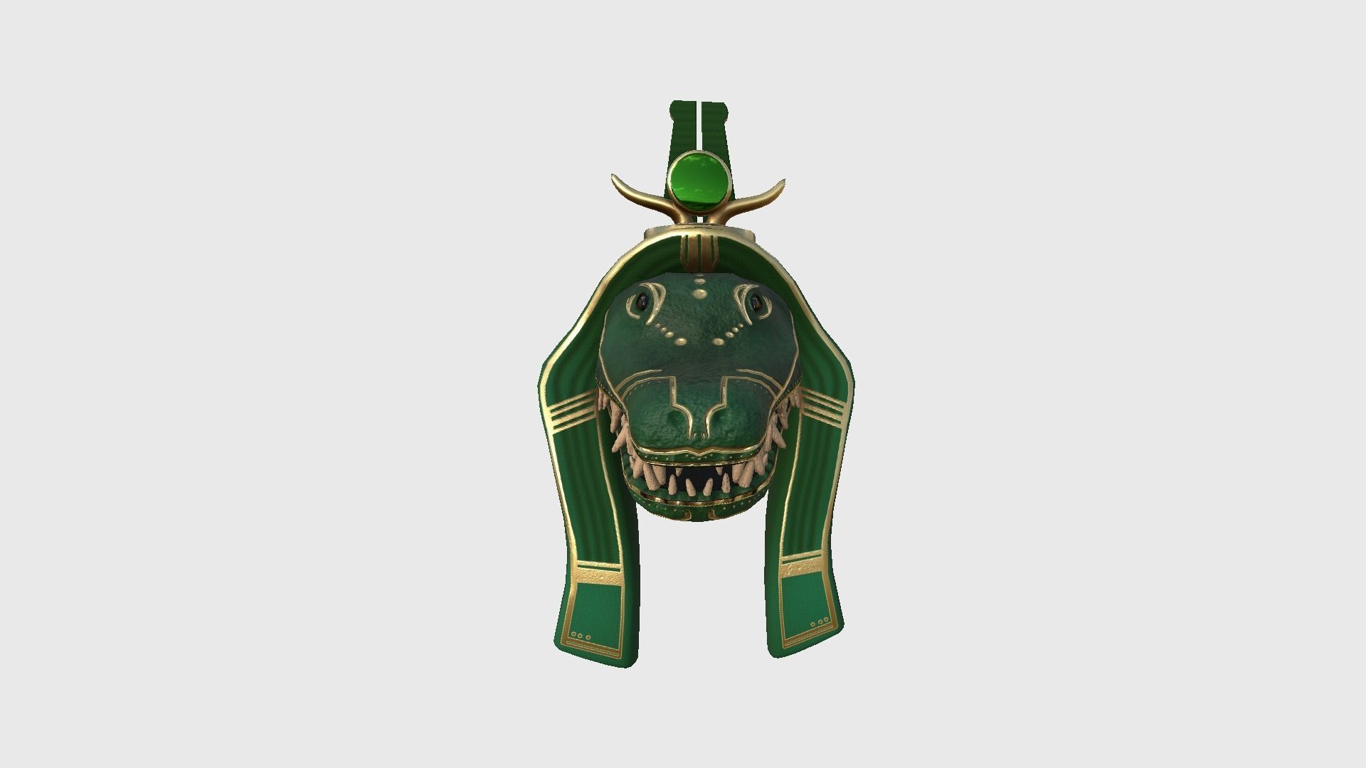 Sobek Mask A03 - Egyptian Gods Character Clothing Low-poly 3D model_1