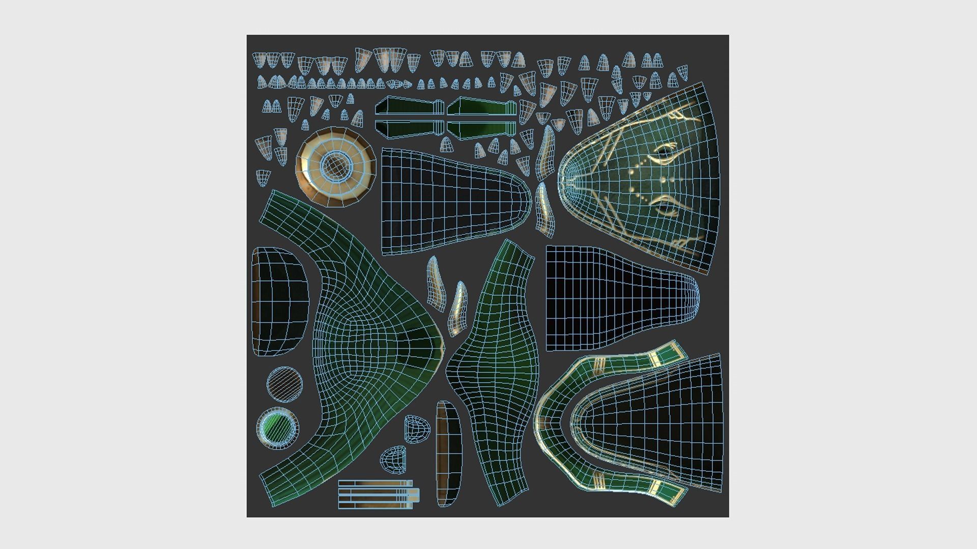 Sobek Mask A03 - Egyptian Gods Character Clothing Low-poly 3D model_5