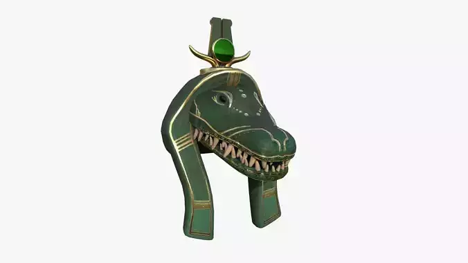 Sobek Mask A03 - Egyptian Gods Character Clothing Low-poly 3D model