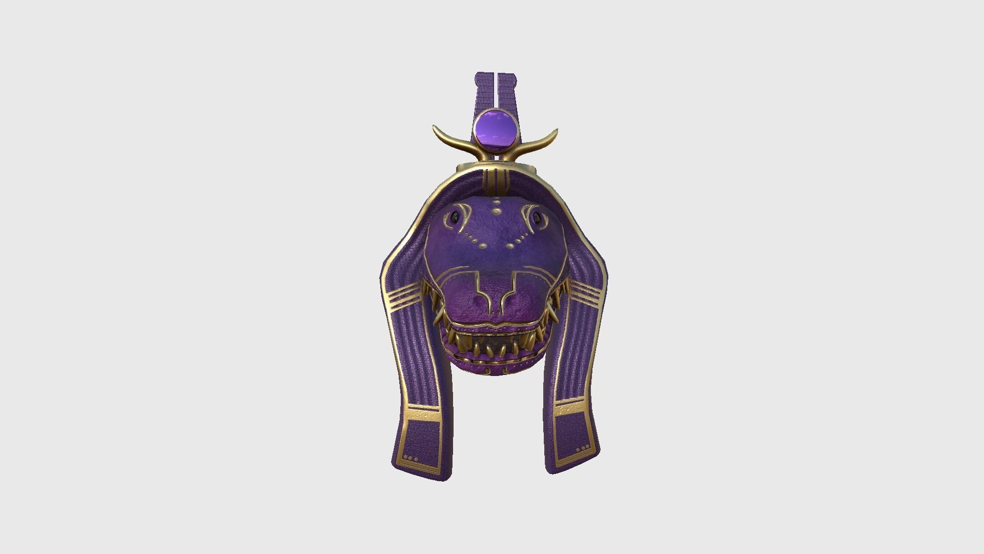 Sobek Mask A02 - Egyptian Gods Character Clothing Low-poly 3D model_1