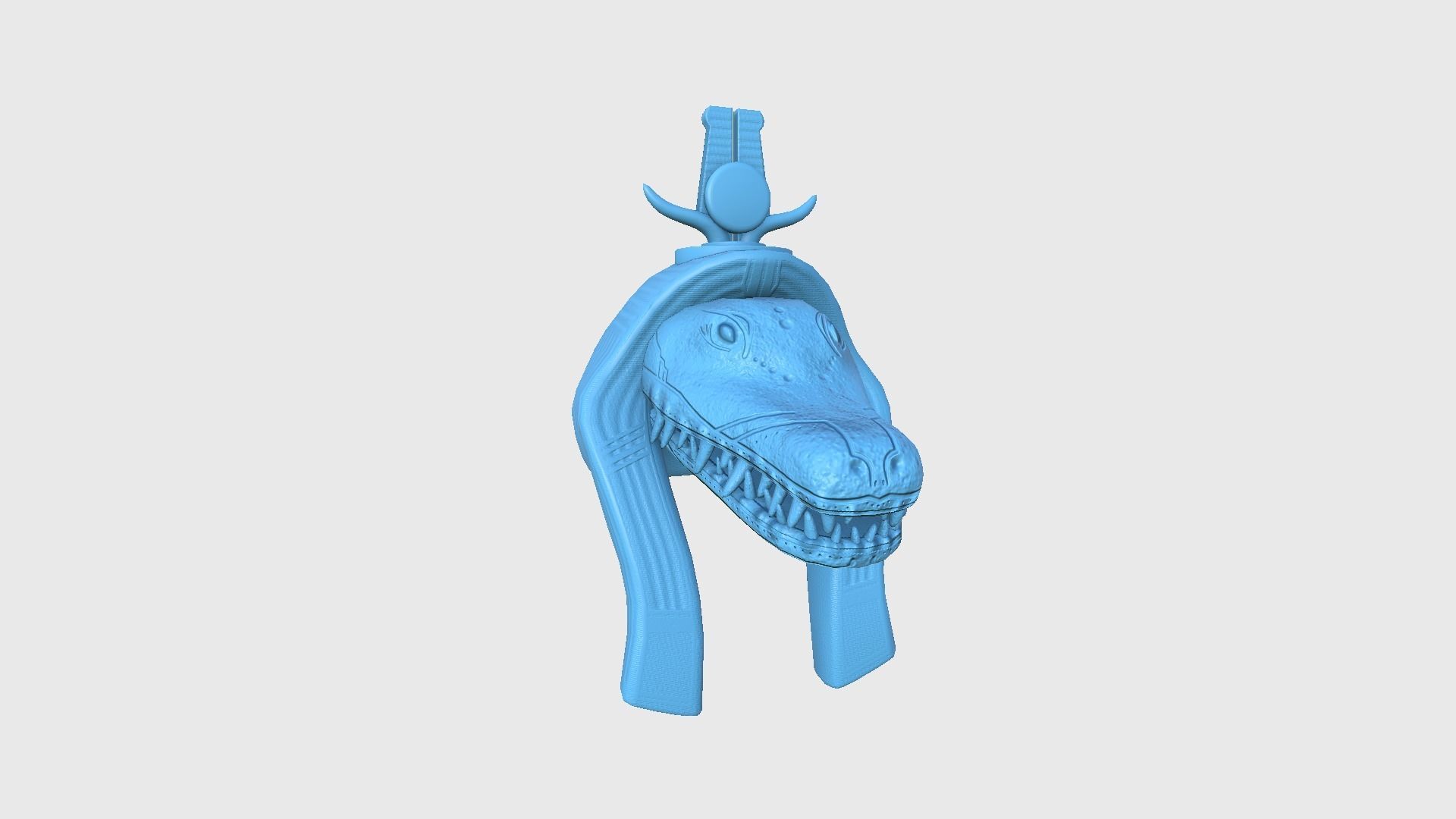 Sobek Mask A01 - Egyptian Gods Character Clothing Low-poly 3D model_10
