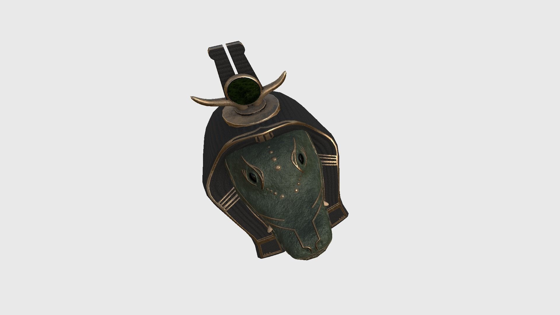 Sobek Mask A01 - Egyptian Gods Character Clothing Low-poly 3D model_4