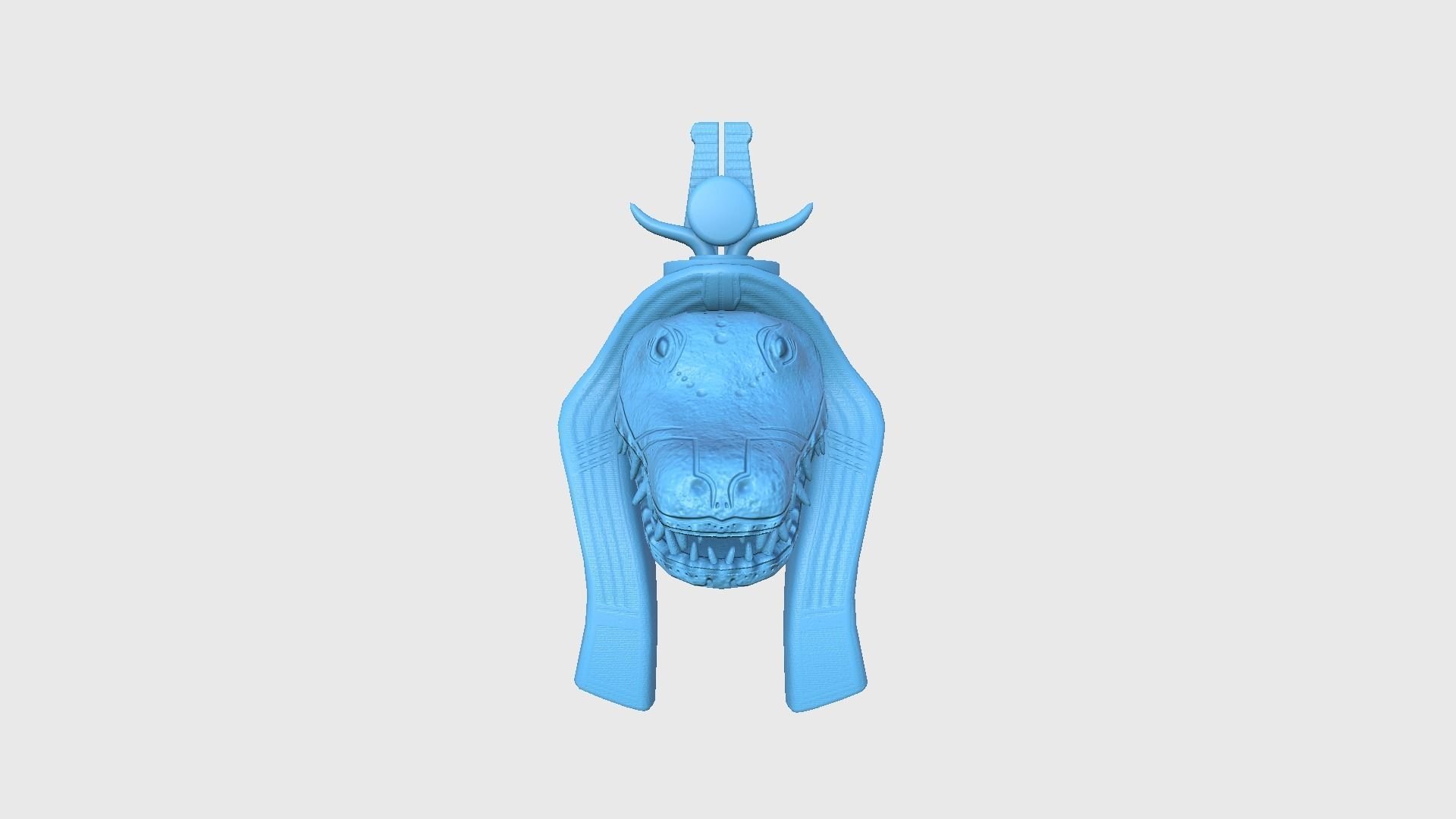 Sobek Mask A01 - Egyptian Gods Character Clothing Low-poly 3D model_13