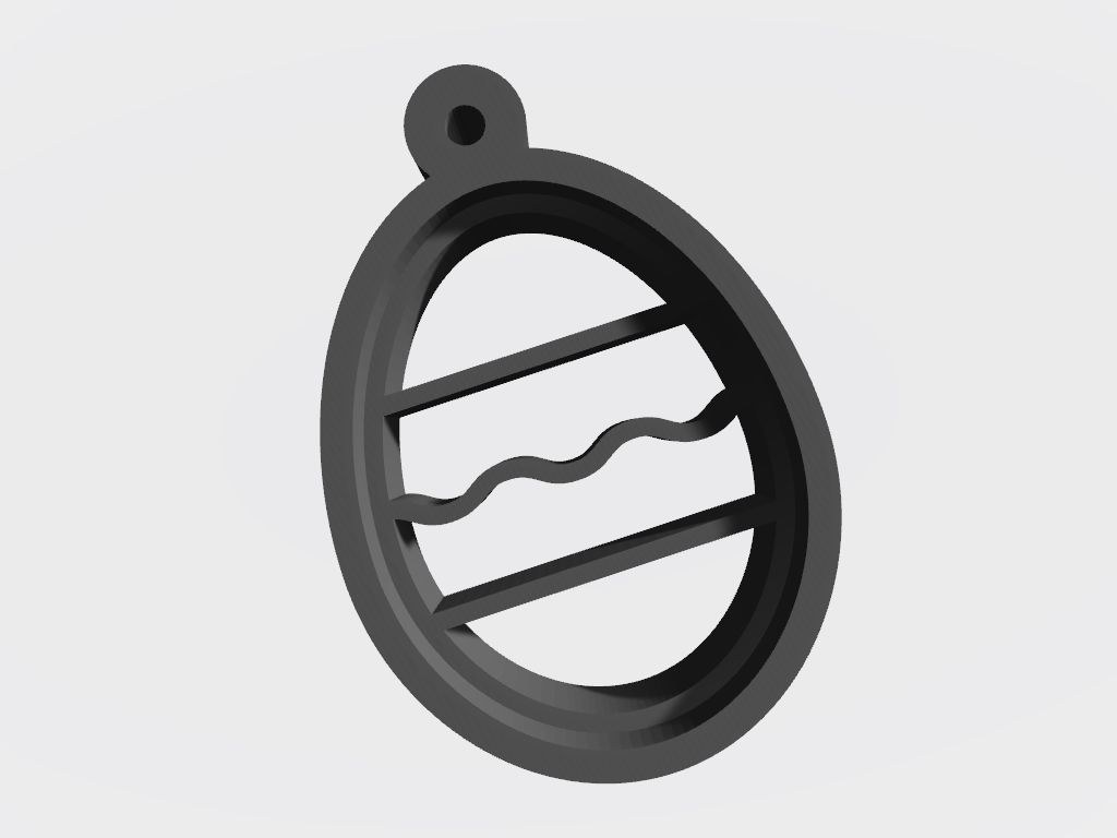 SET 10 KEYCHAINS 3D print models easter egg heart 3D print model_5