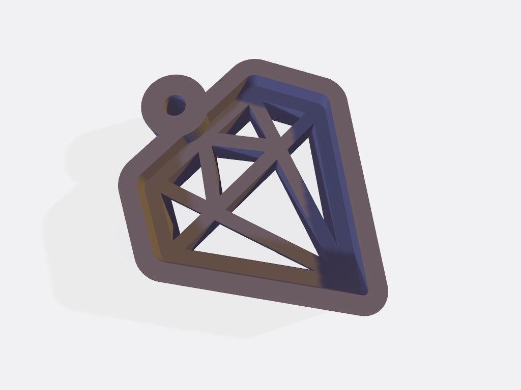 SET 10 KEYCHAINS 3D print models heart pumpkin diamond 3D print model_5