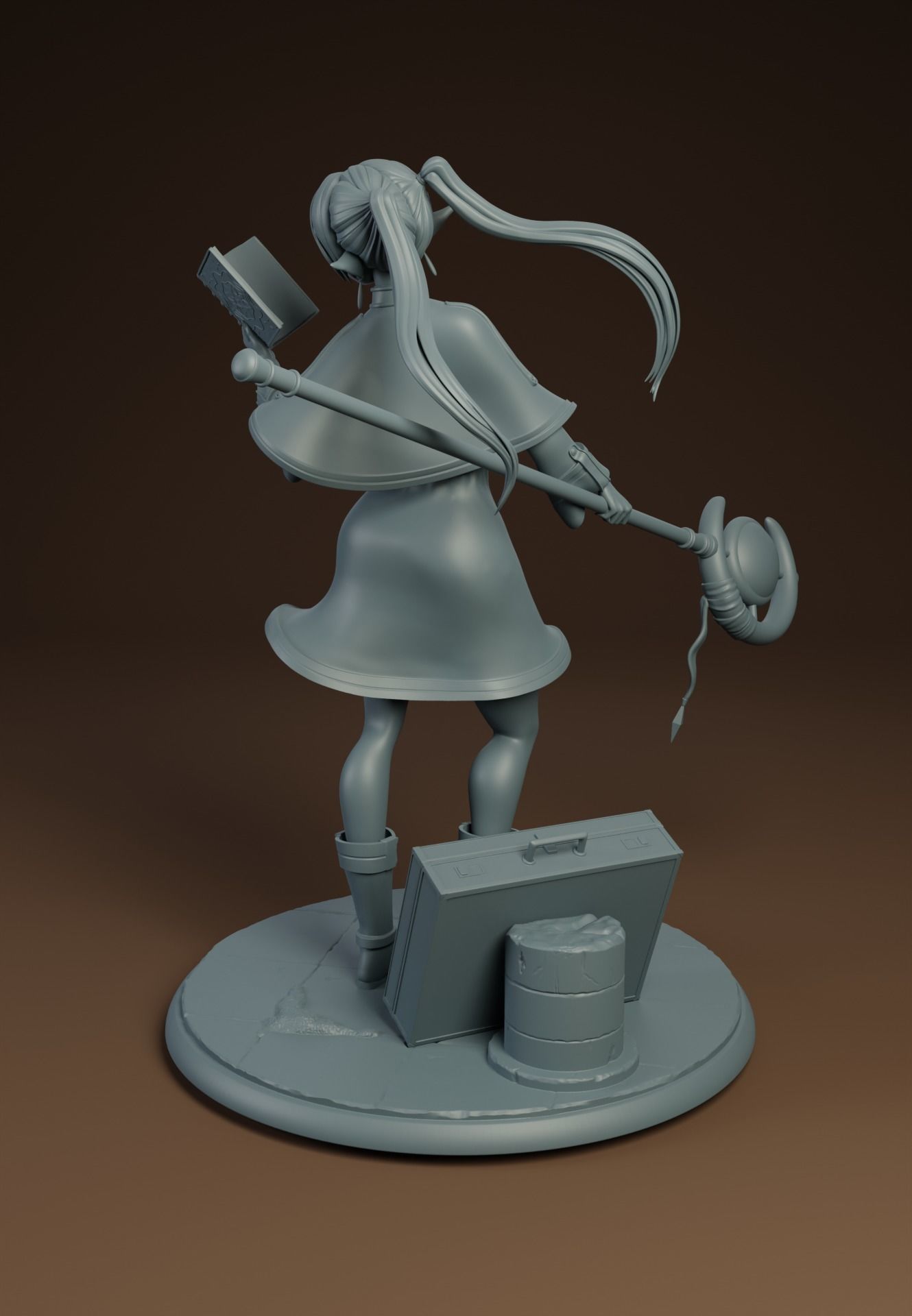 Frieren Reading  sculpture 20 cm 3D print model_2