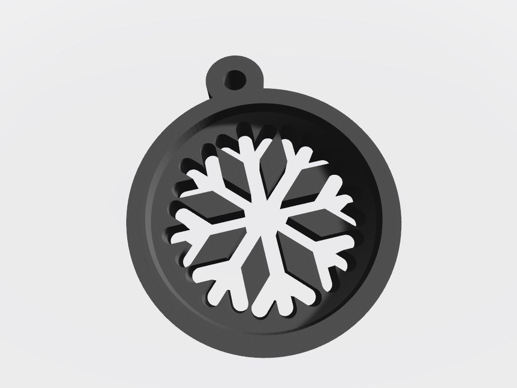 SET 10 KEYCHAINS 3D print models santa christmas snowflake 3D print model_4