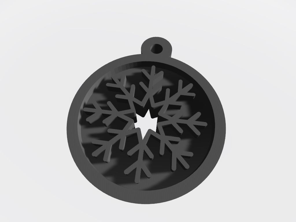 SET 10 KEYCHAINS 3D print models santa christmas snowflake 3D print model_5