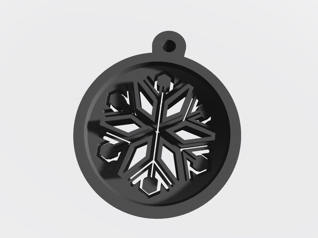 SET 10 KEYCHAINS 3D print models santa christmas snowflake 3D print model_7