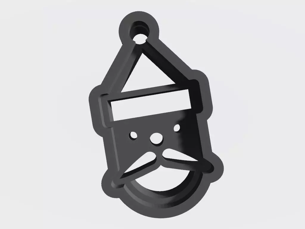 SET 10 KEYCHAINS 3D print models santa christmas snowflake 3D print model_0