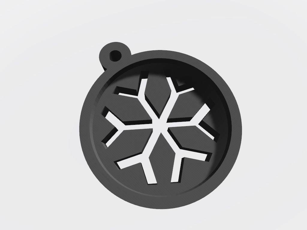 SET 10 KEYCHAINS 3D print models santa christmas snowflake 3D print model_8