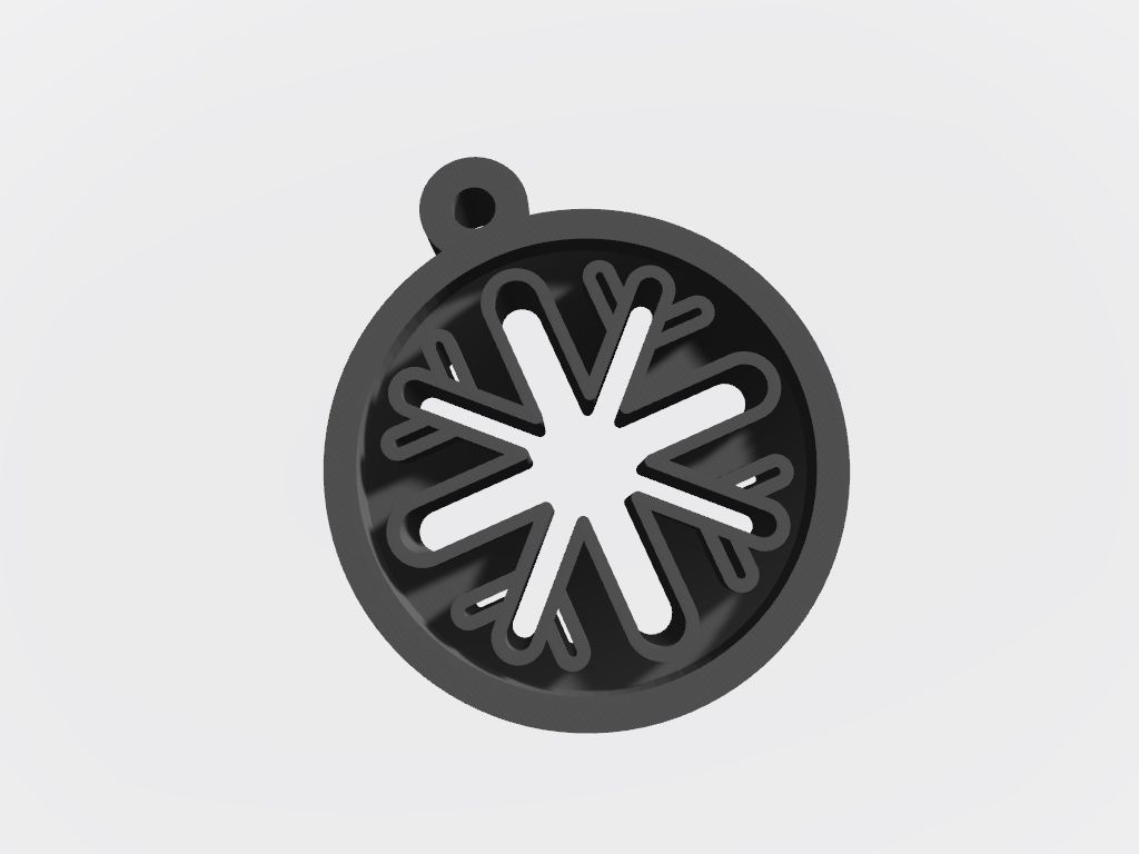 SET 10 KEYCHAINS 3D print models santa christmas snowflake 3D print model_6