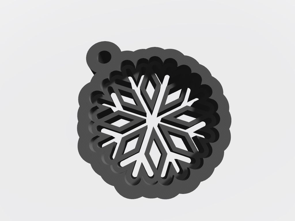 SET 10 KEYCHAINS 3D print models christmas snowflake 3D print model_8