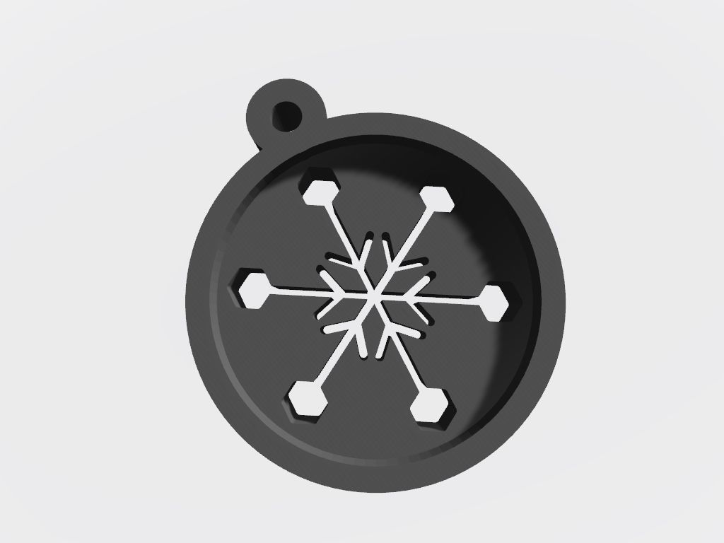 SET 10 KEYCHAINS 3D print models christmas snowflake 3D print model_4