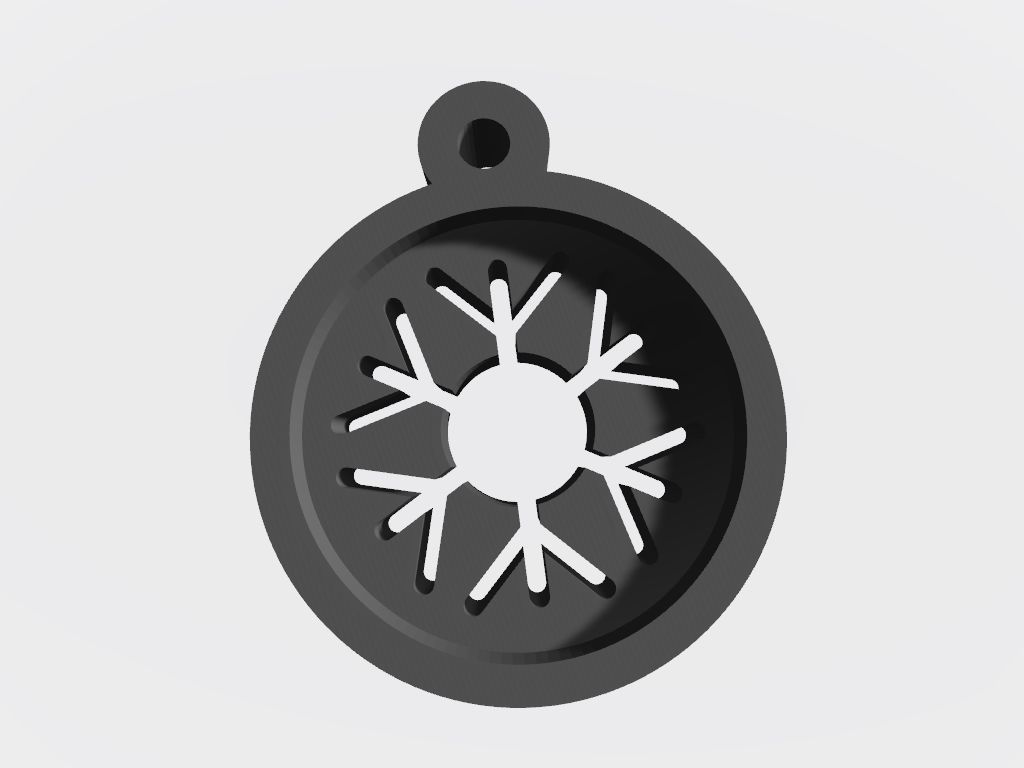 SET 10 KEYCHAINS 3D print models christmas snowflake 3D print model_7