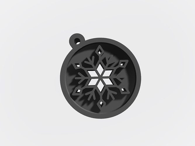 SET 10 KEYCHAINS 3D print models christmas snowflake 3D print model