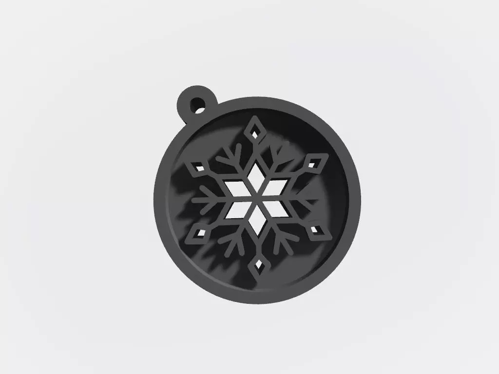 SET 10 KEYCHAINS 3D print models christmas snowflake 3D print model_0