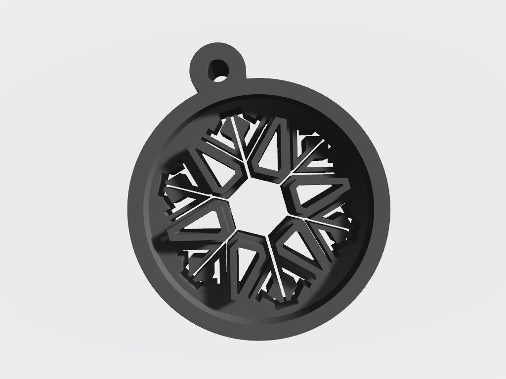 SET 10 KEYCHAINS 3D print models christmas snowflake 3D print model_2