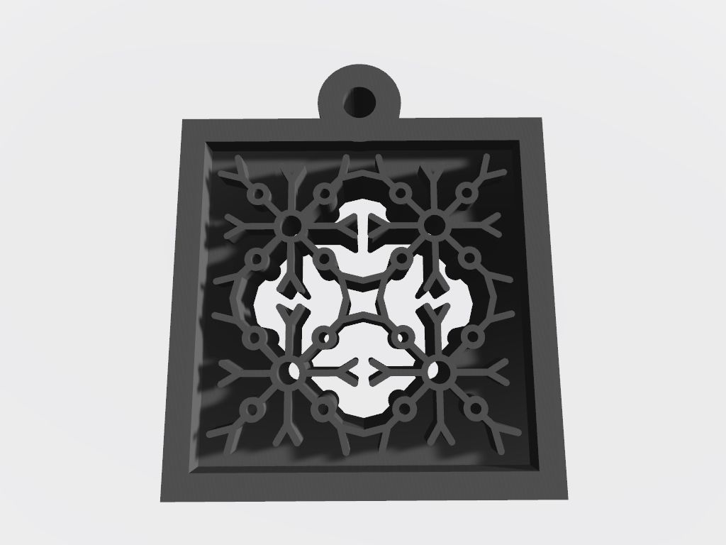 SET 10 KEYCHAINS 3D print models christmas snowflake 3D print model_1