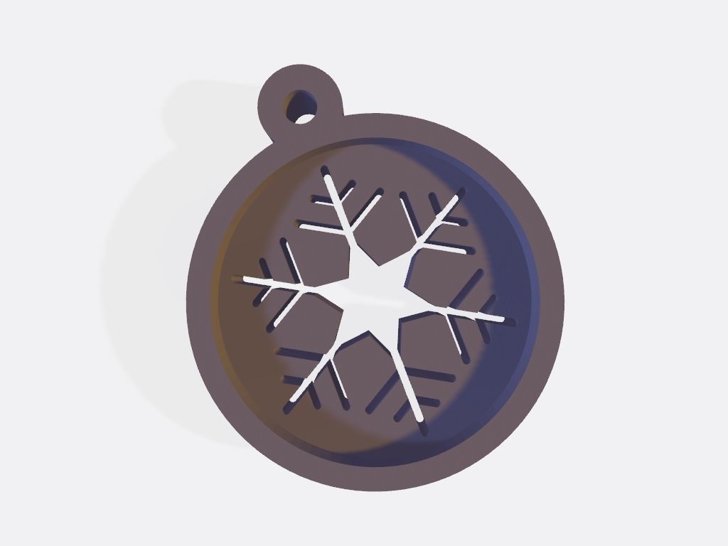 SET 10 KEYCHAINS 3D print models christmas snowflake 3D print model_7