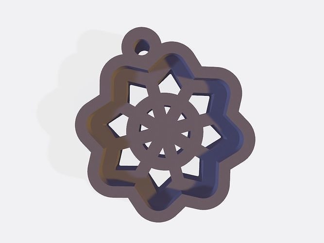 SET 10 KEYCHAINS 3D print models christmas snowflake 3D print model