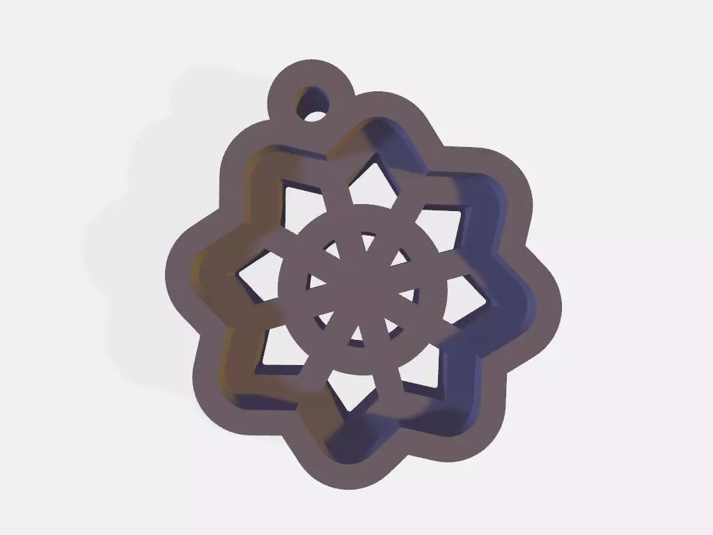 SET 10 KEYCHAINS 3D print models christmas snowflake 3D print model_0