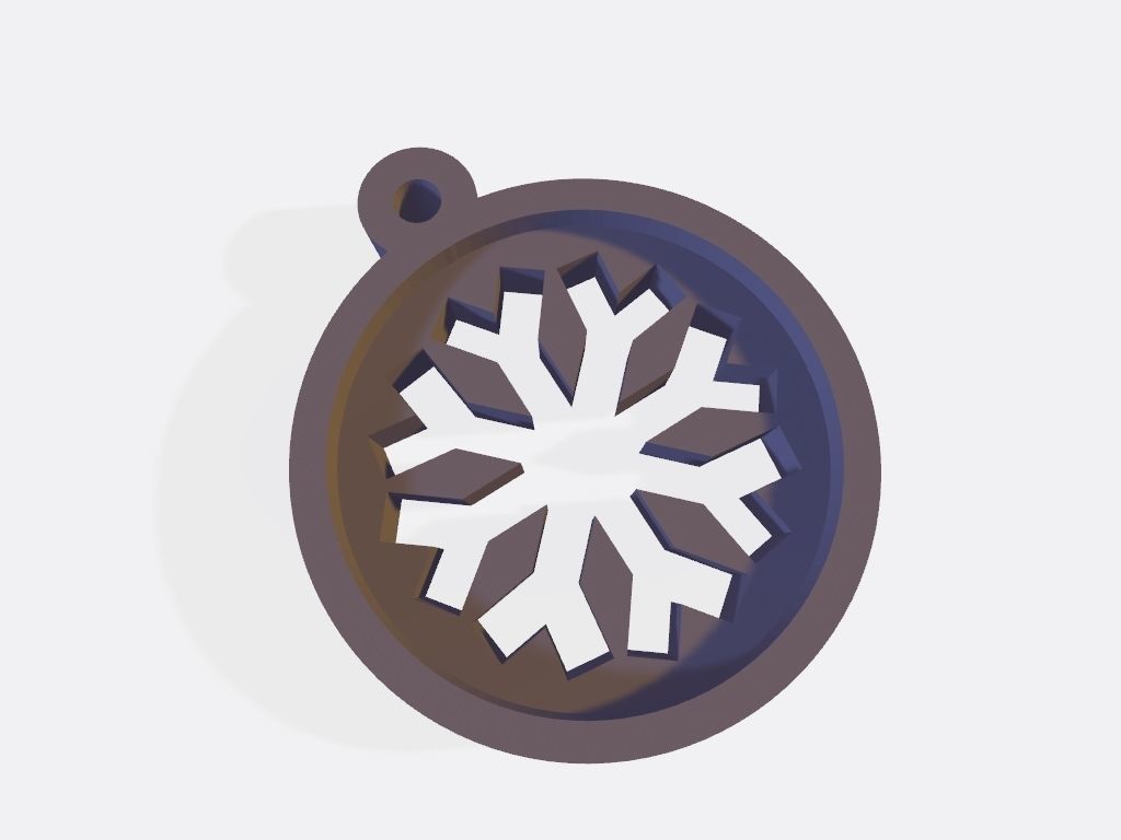 SET 10 KEYCHAINS 3D print models christmas snowflake 3D print model_6