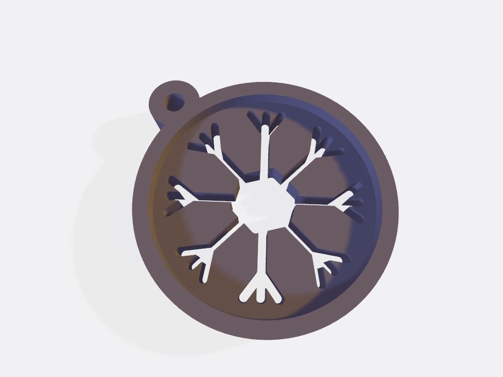 SET 10 KEYCHAINS 3D print models christmas snowflake 3D print model_1