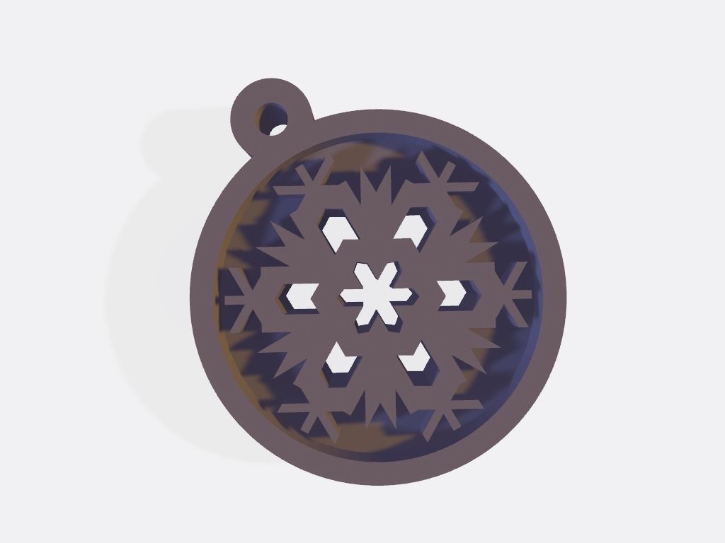 SET 10 KEYCHAINS 3D print models christmas snowflake 3D print model_2