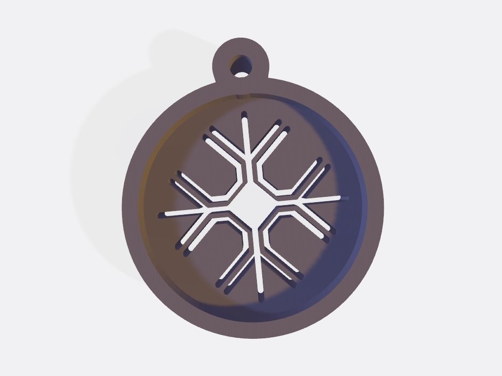 SET 10 KEYCHAINS 3D print models christmas snowflake 3D print model_8