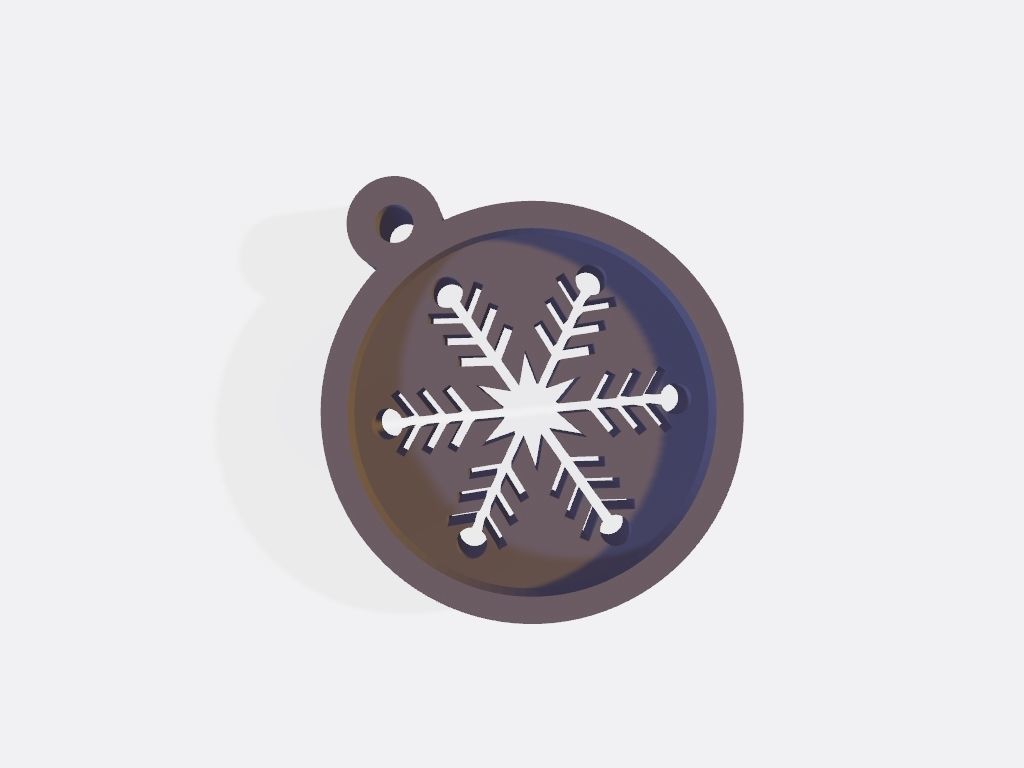 SET 10 KEYCHAINS 3D print models christmas snowflake 3D print model_3