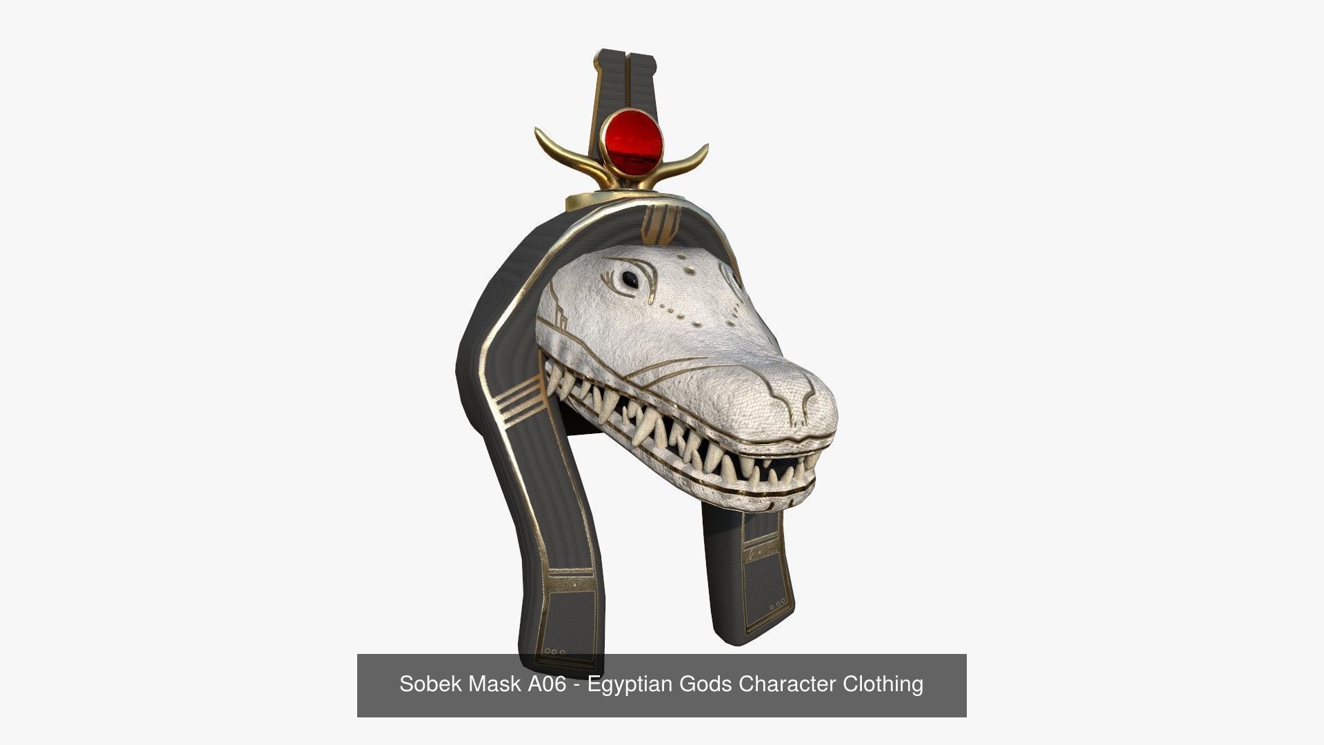 10 Sobek Mask A Collection - Egyptian Gods Character Clothing  _5